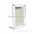 clear Acrylic photo frame with support stands